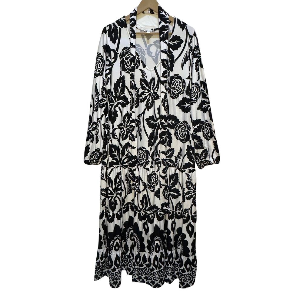 Cato Nw/outT Black/White Floral Maxi Dress 14/16